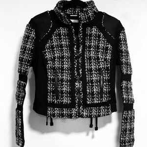 Blanc Noir - Boucle Moto Mesh Jacket - Black- Small